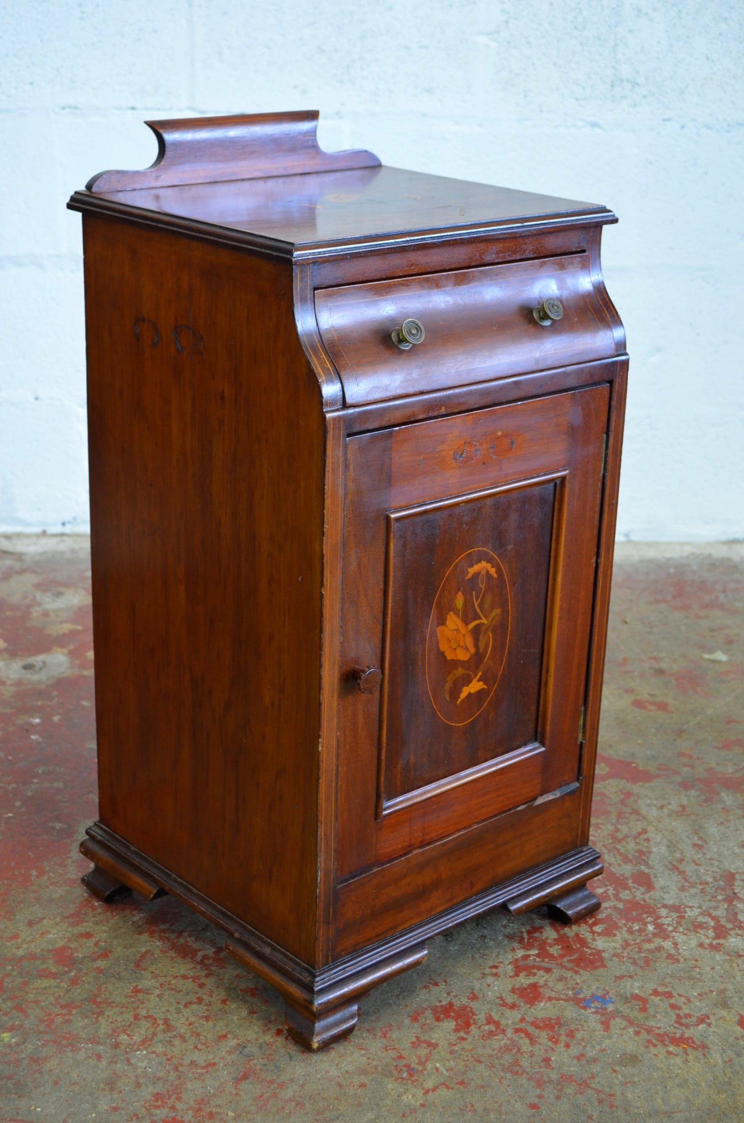 An Edwardian Mahogany Bedside Cabinet