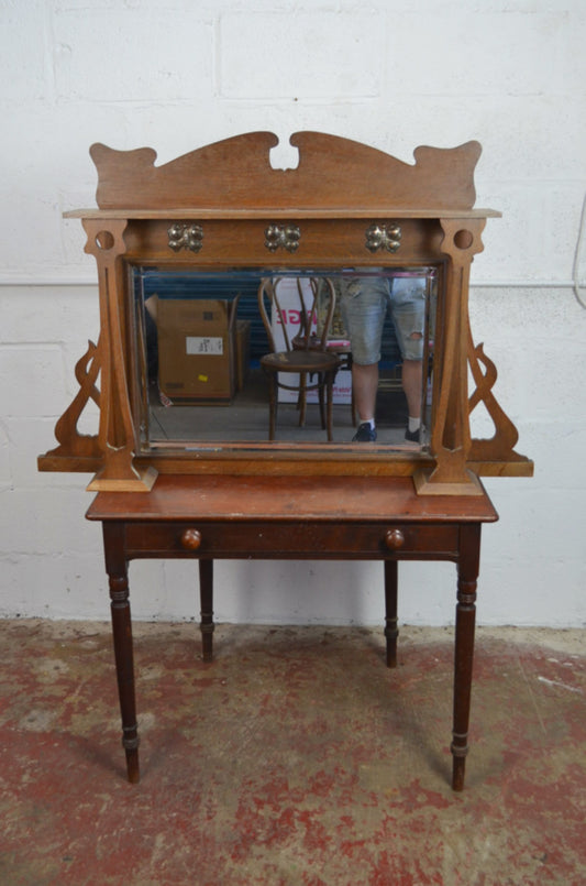 Arts & Crafts Overmantel/Hallway Mirror