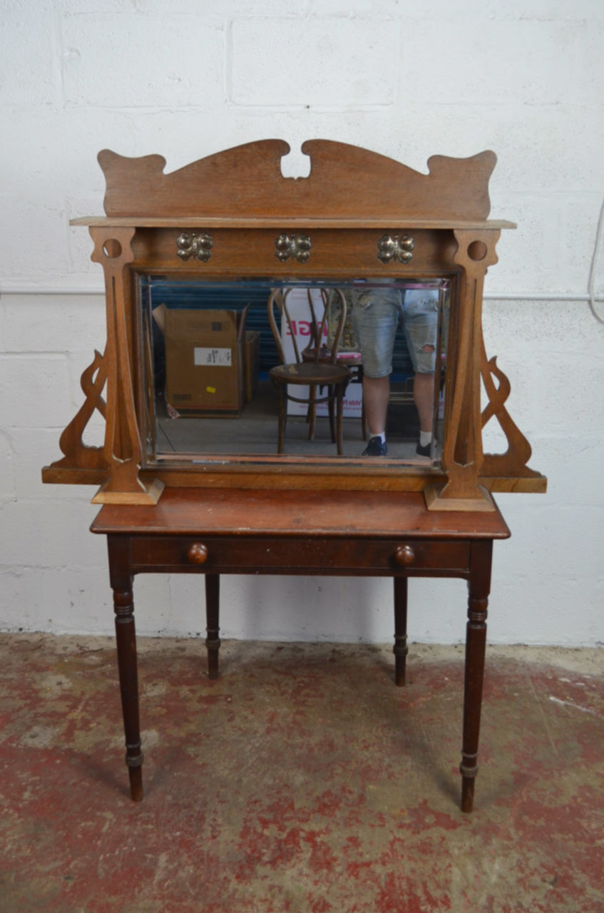 Arts & Crafts Overmantel/Hallway Mirror