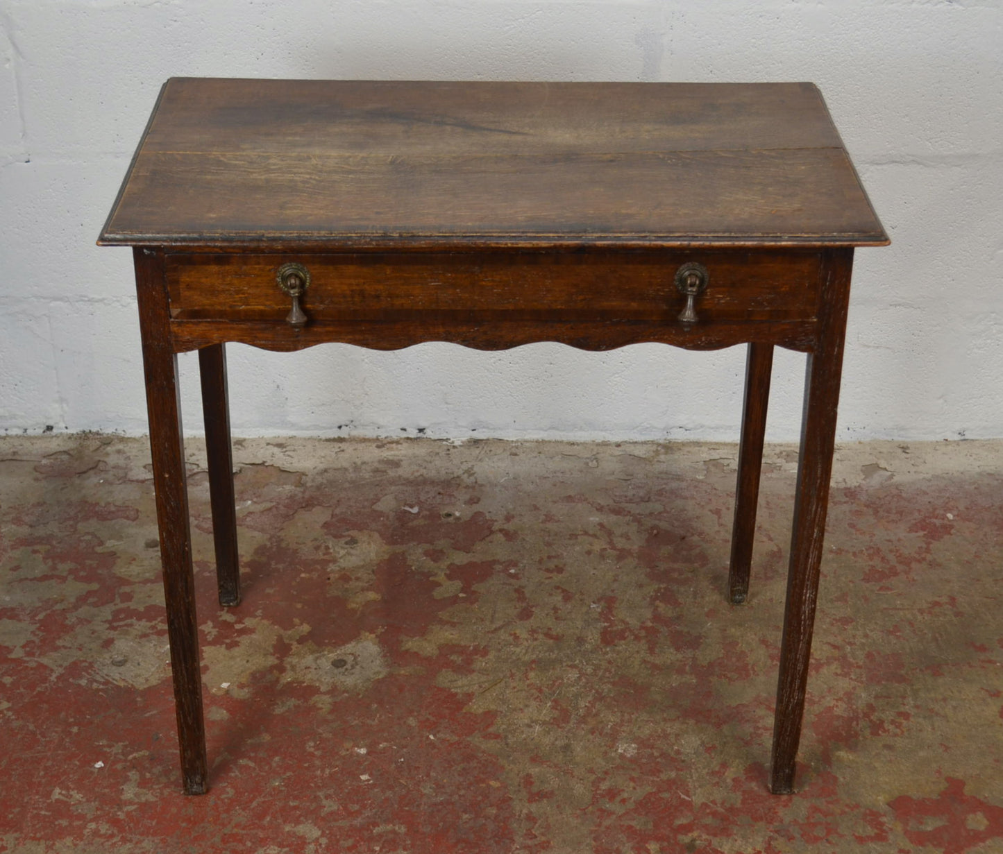 A Late 18th Century George III Oak Side Table/Writing Table