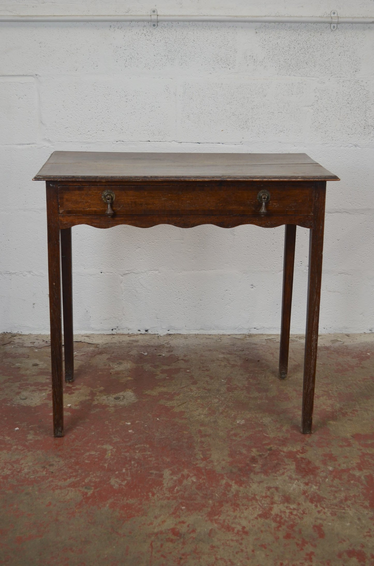 A Late 18th Century George III Oak Side Table/Writing Table