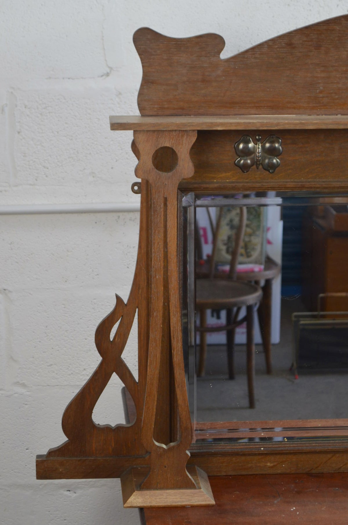 Arts & Crafts Overmantel/Hallway Mirror