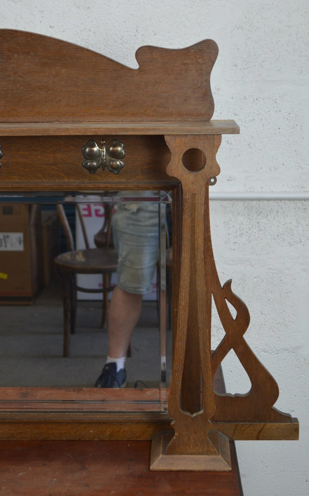 Arts & Crafts Overmantel/Hallway Mirror