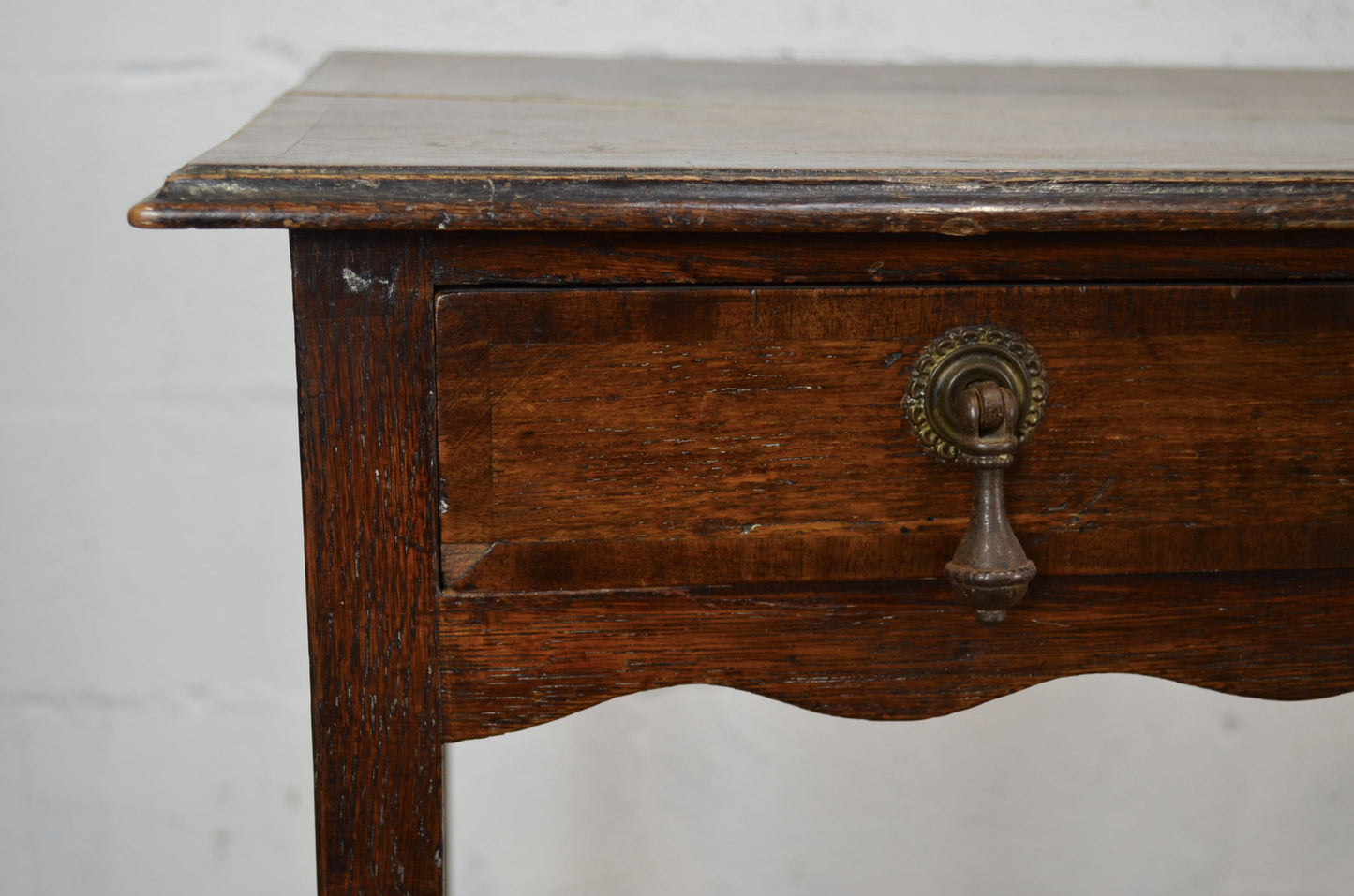 A Late 18th Century George III Oak Side Table/Writing Table