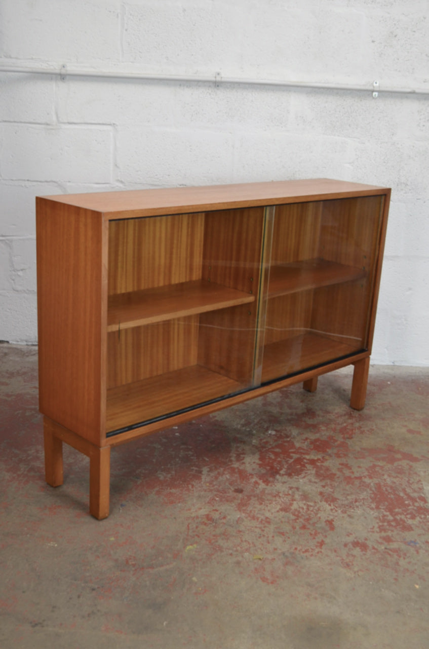 Vintage Mid Century Teak Long Bookcase