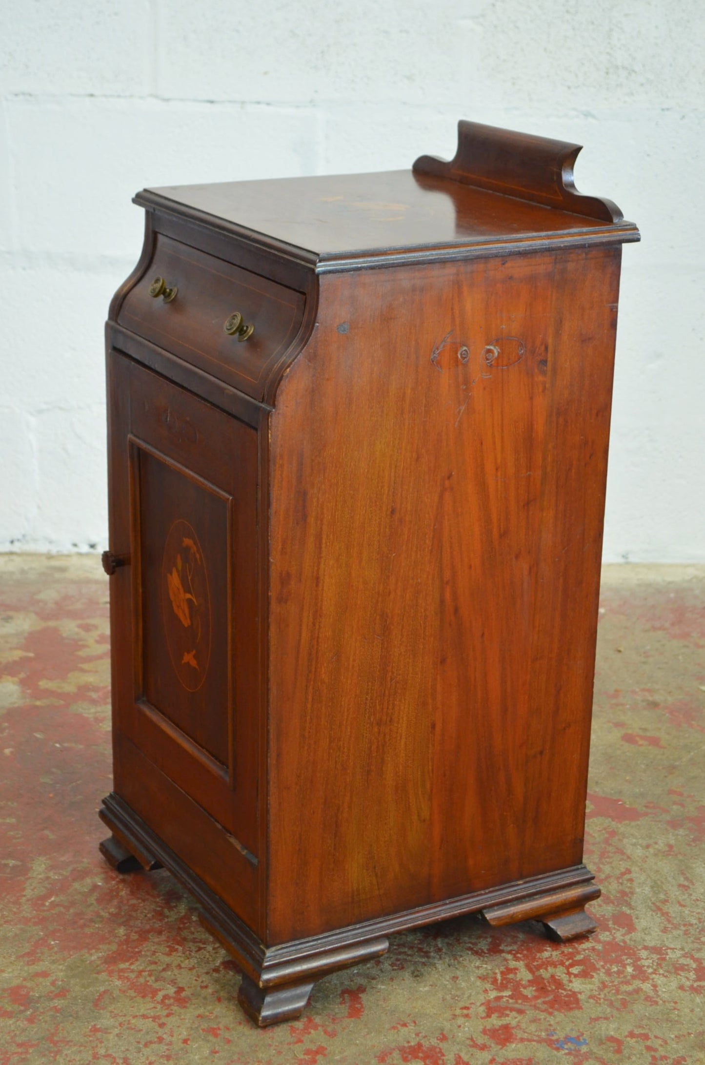 An Edwardian Mahogany Bedside Cabinet