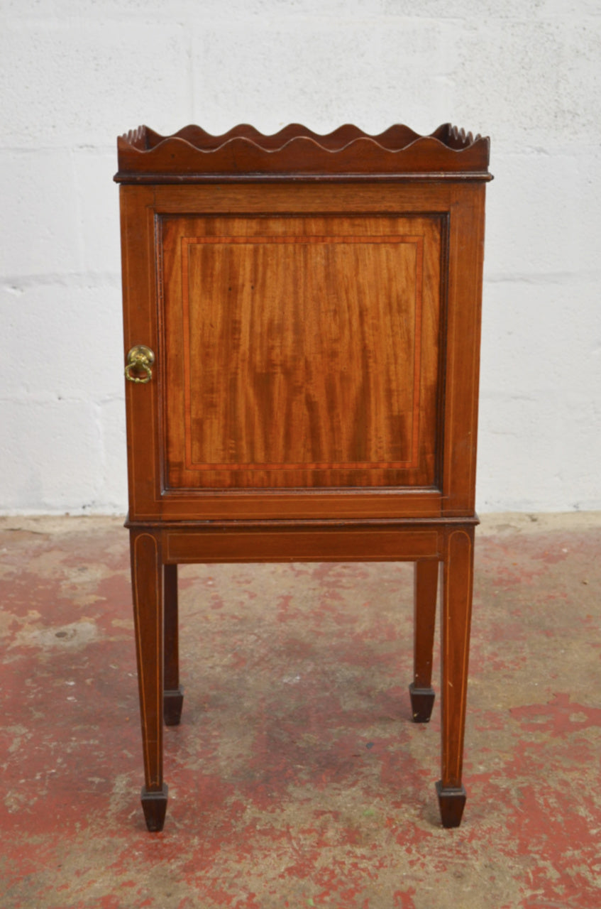An Edwardian Mahogany Bedside Cabinet