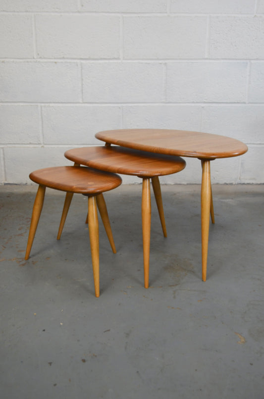 A Retro Ercol Nest Of Tables
