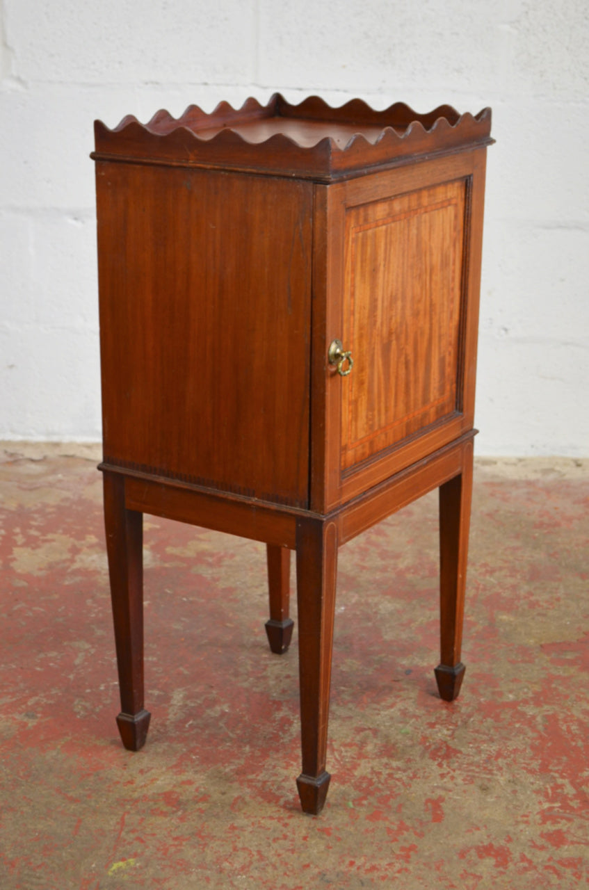 An Edwardian Mahogany Bedside Cabinet