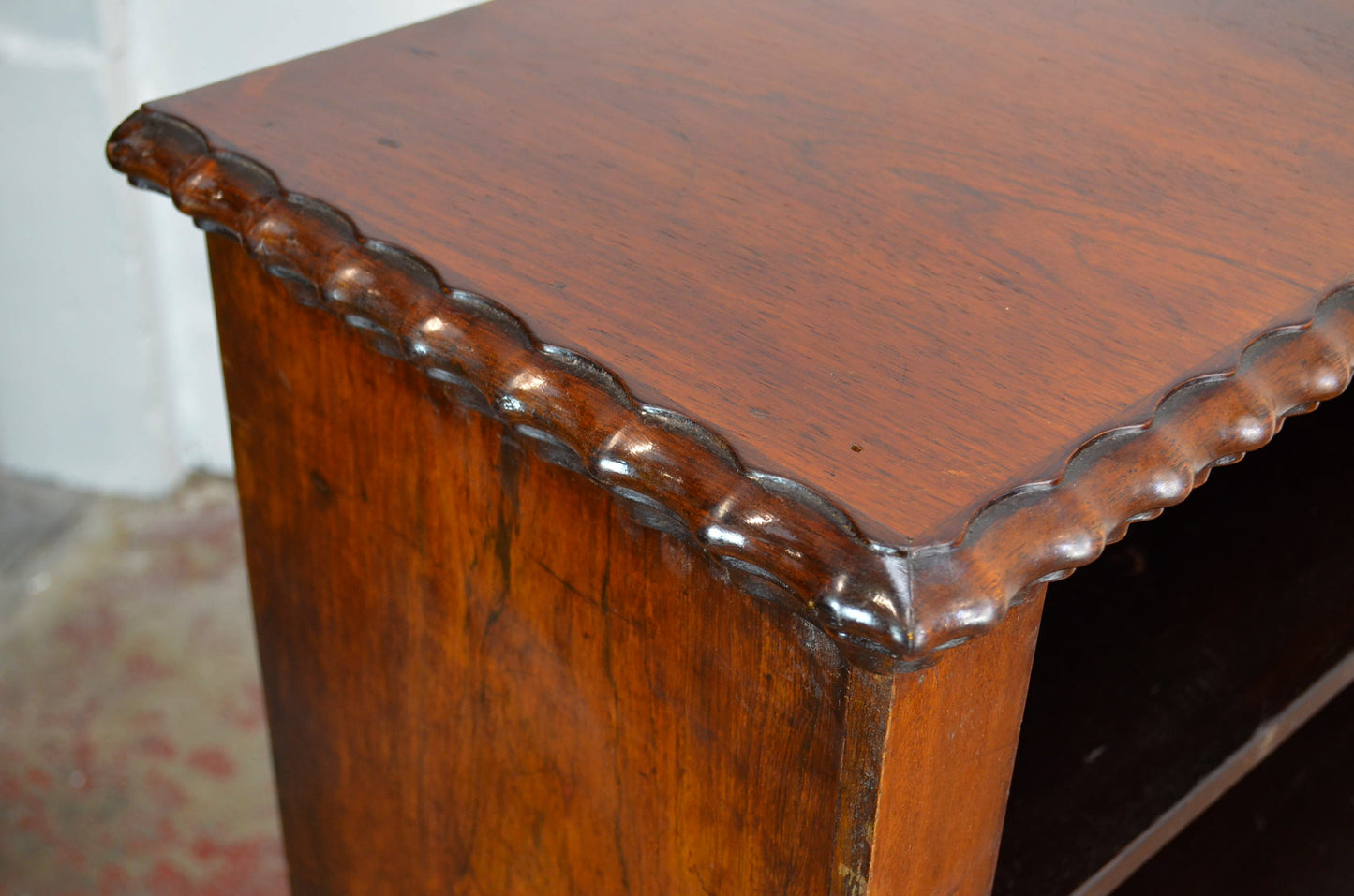 19th Century Open Window Mahogany Bookcase