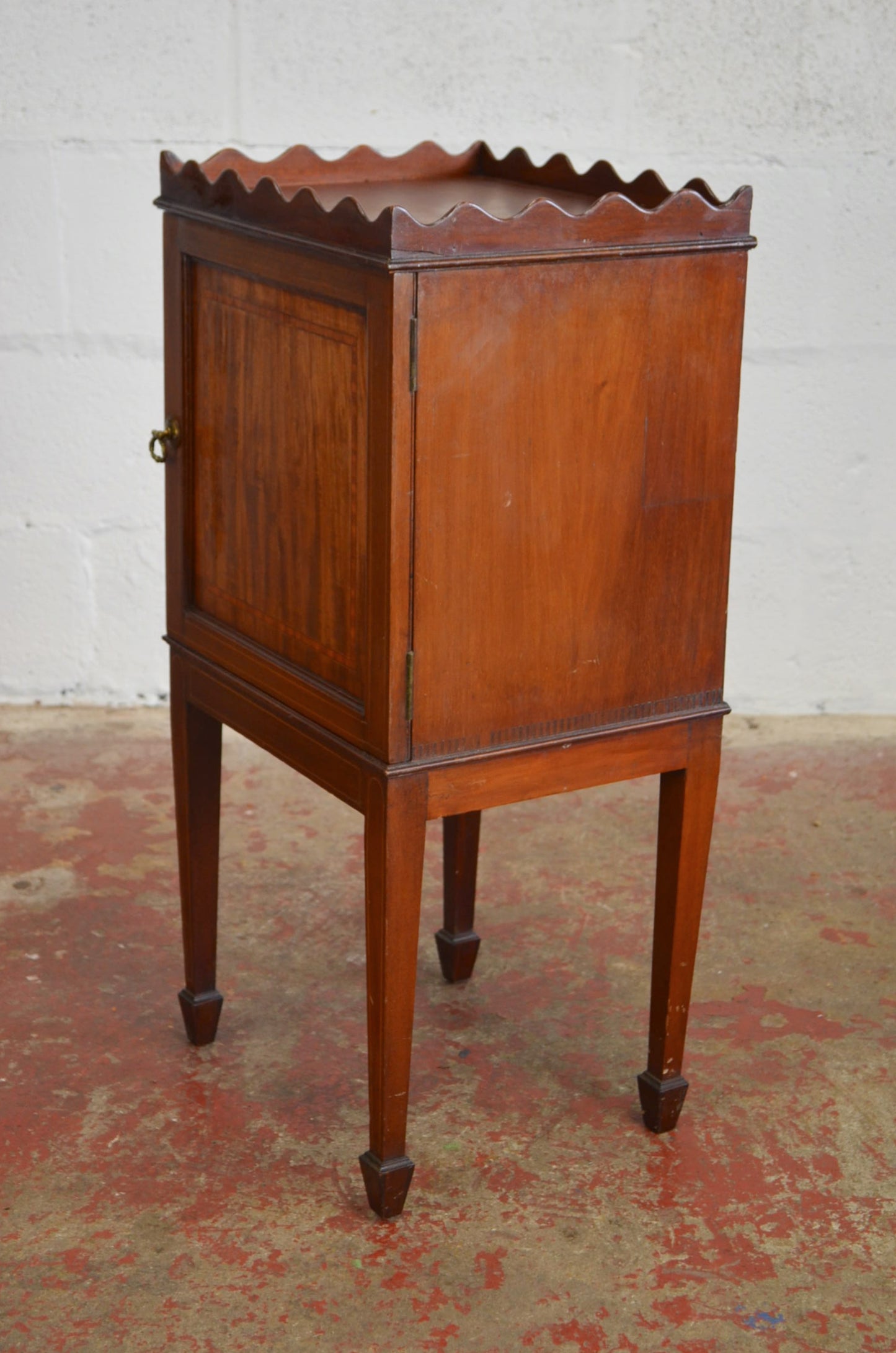 An Edwardian Mahogany Bedside Cabinet