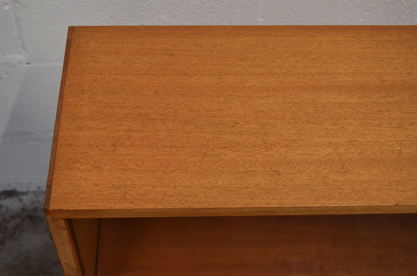 Vintage Mid Century Teak Long Bookcase