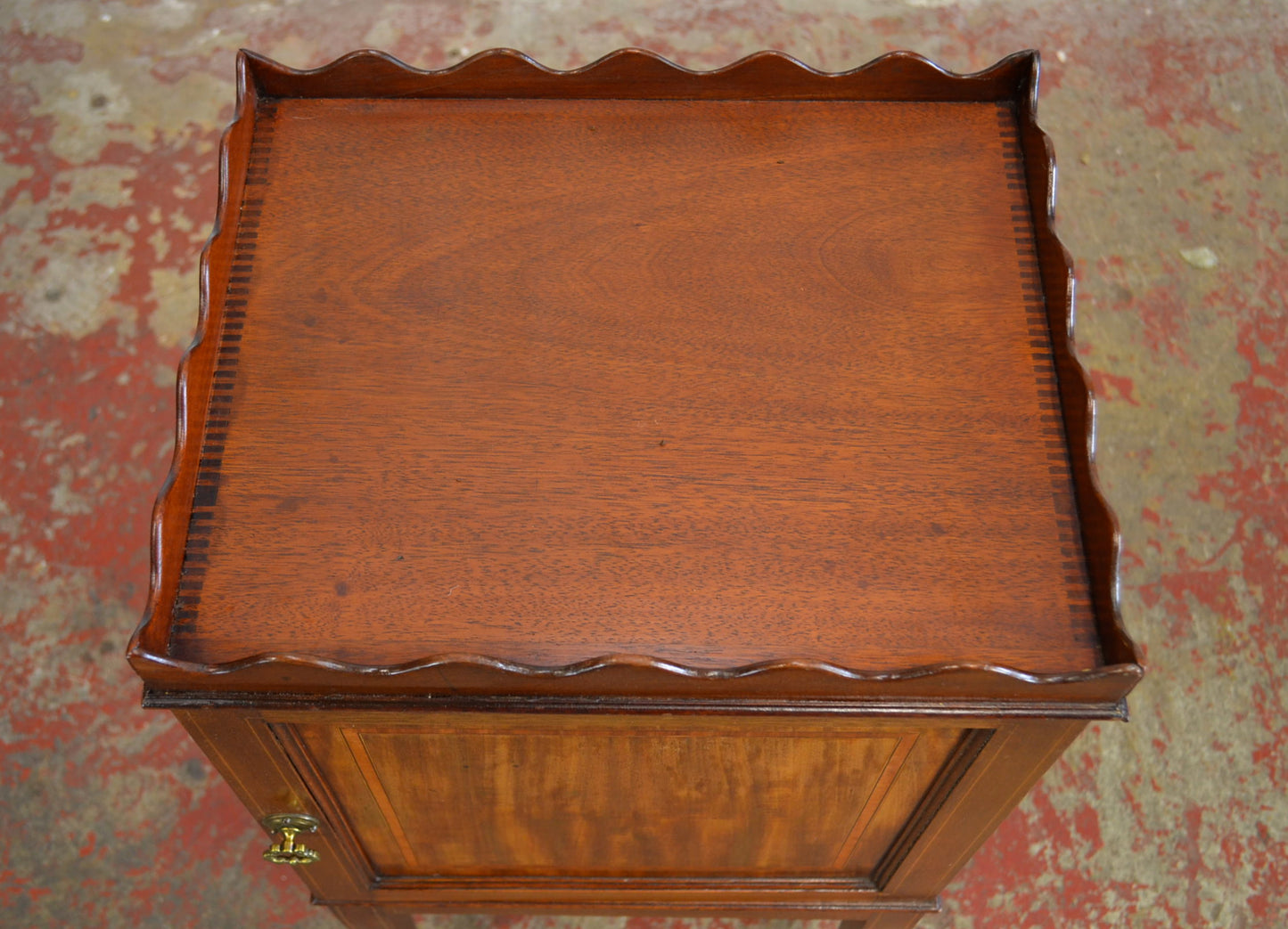 An Edwardian Mahogany Bedside Cabinet