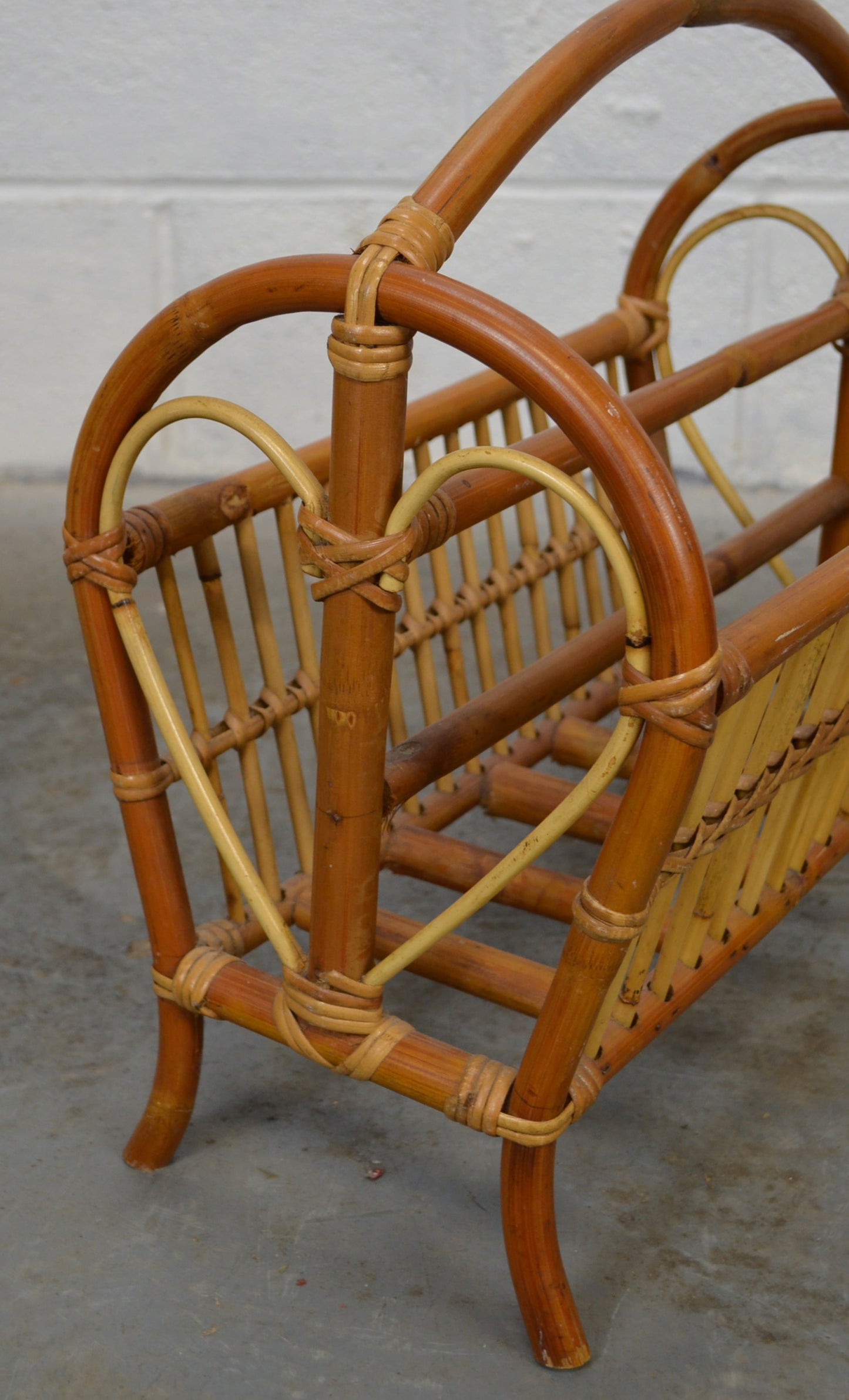 Vintage Bamboo Magazine Rack
