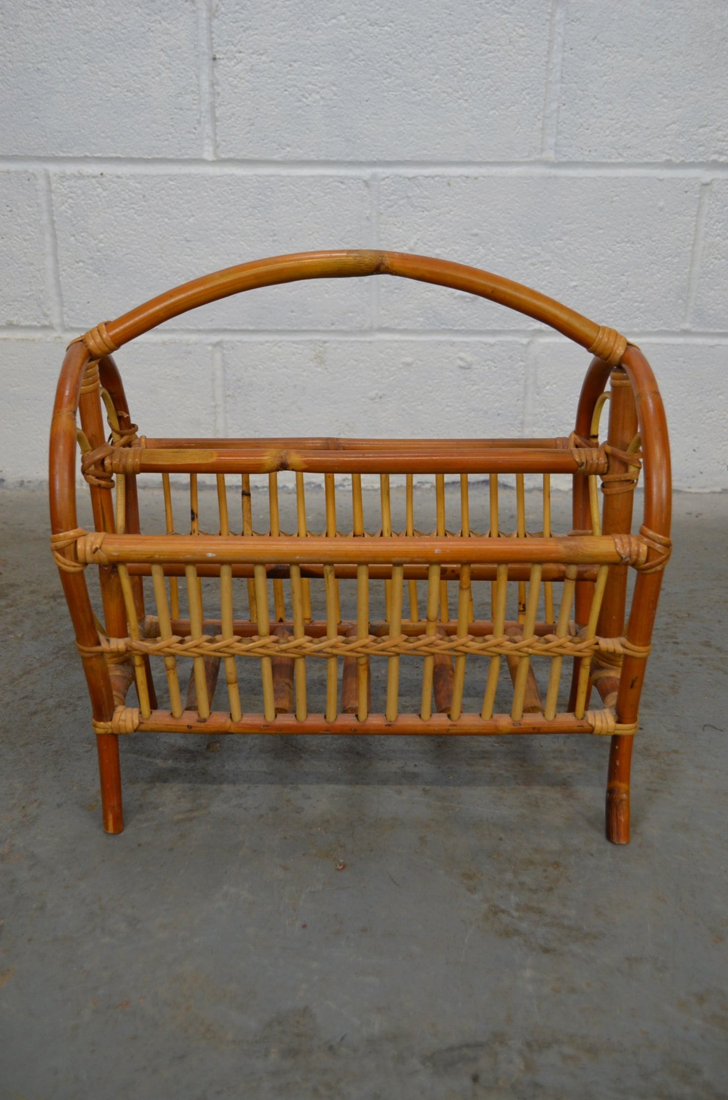 Vintage Bamboo Magazine Rack