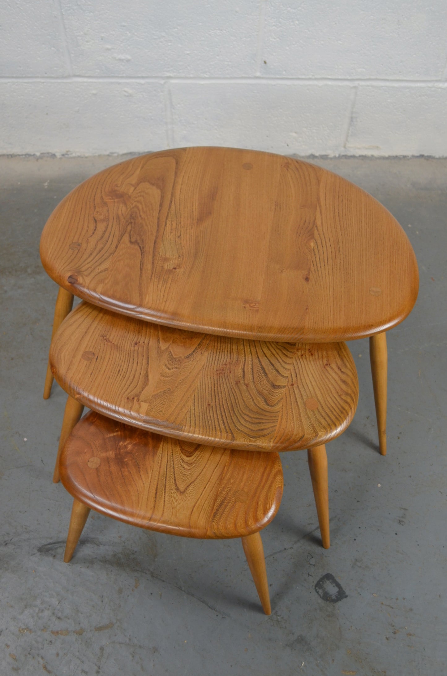 A Vintage Ercol Nest Of Tables (pebble)