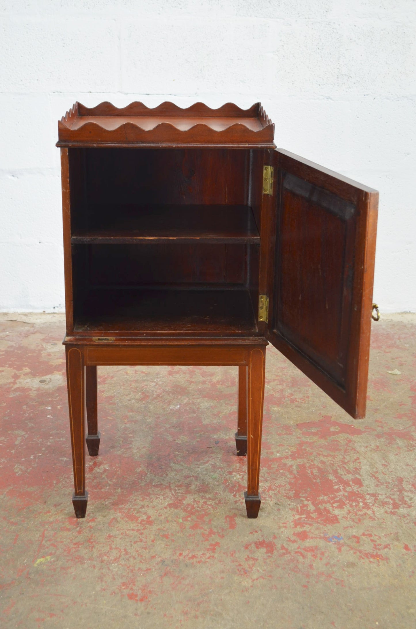An Edwardian Mahogany Bedside Cabinet