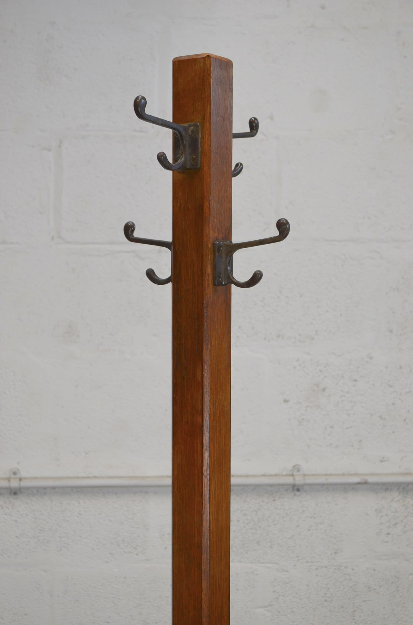 Vintage Industrial Oak Coat Stand
