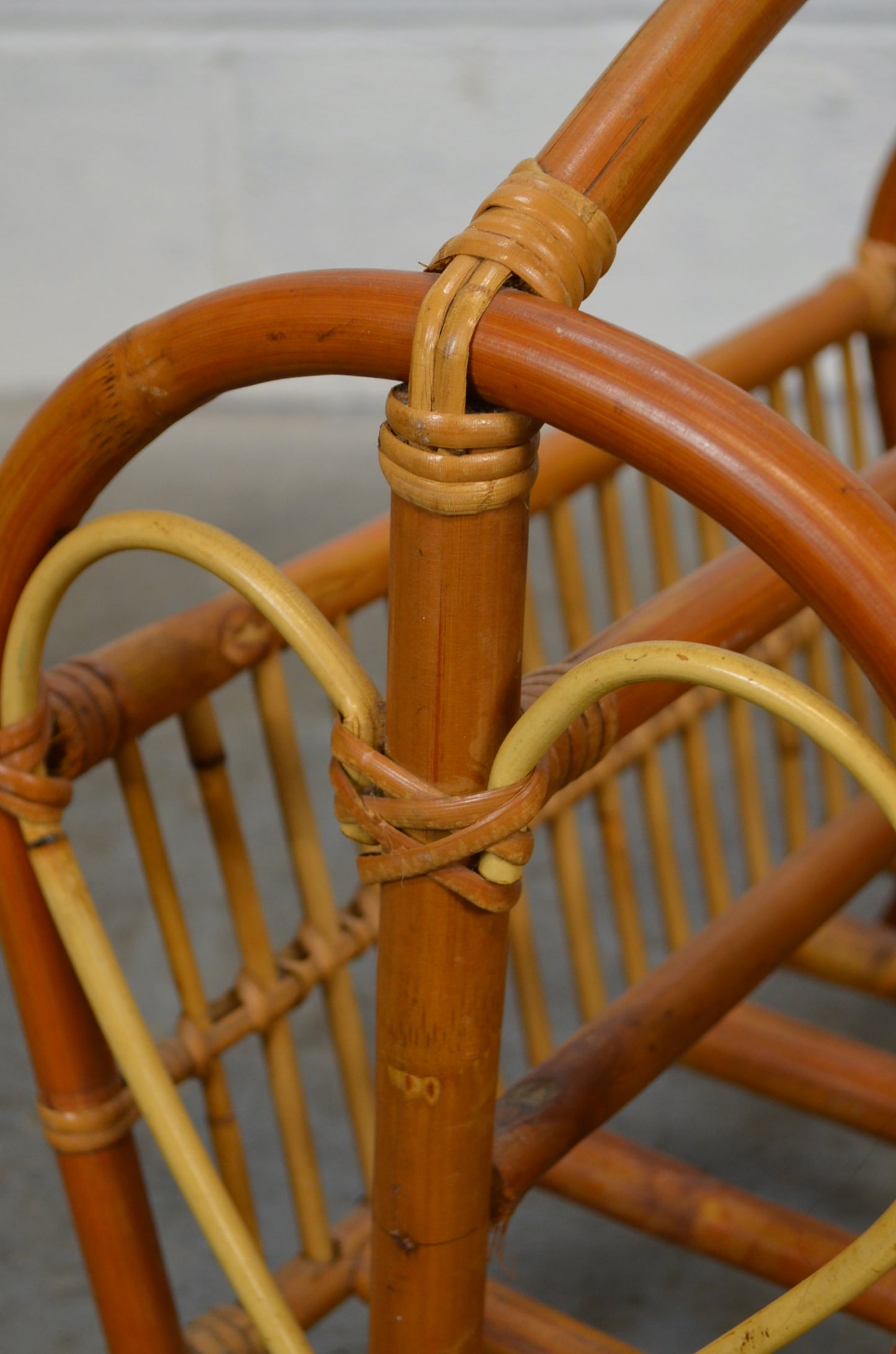 Vintage Bamboo Magazine Rack