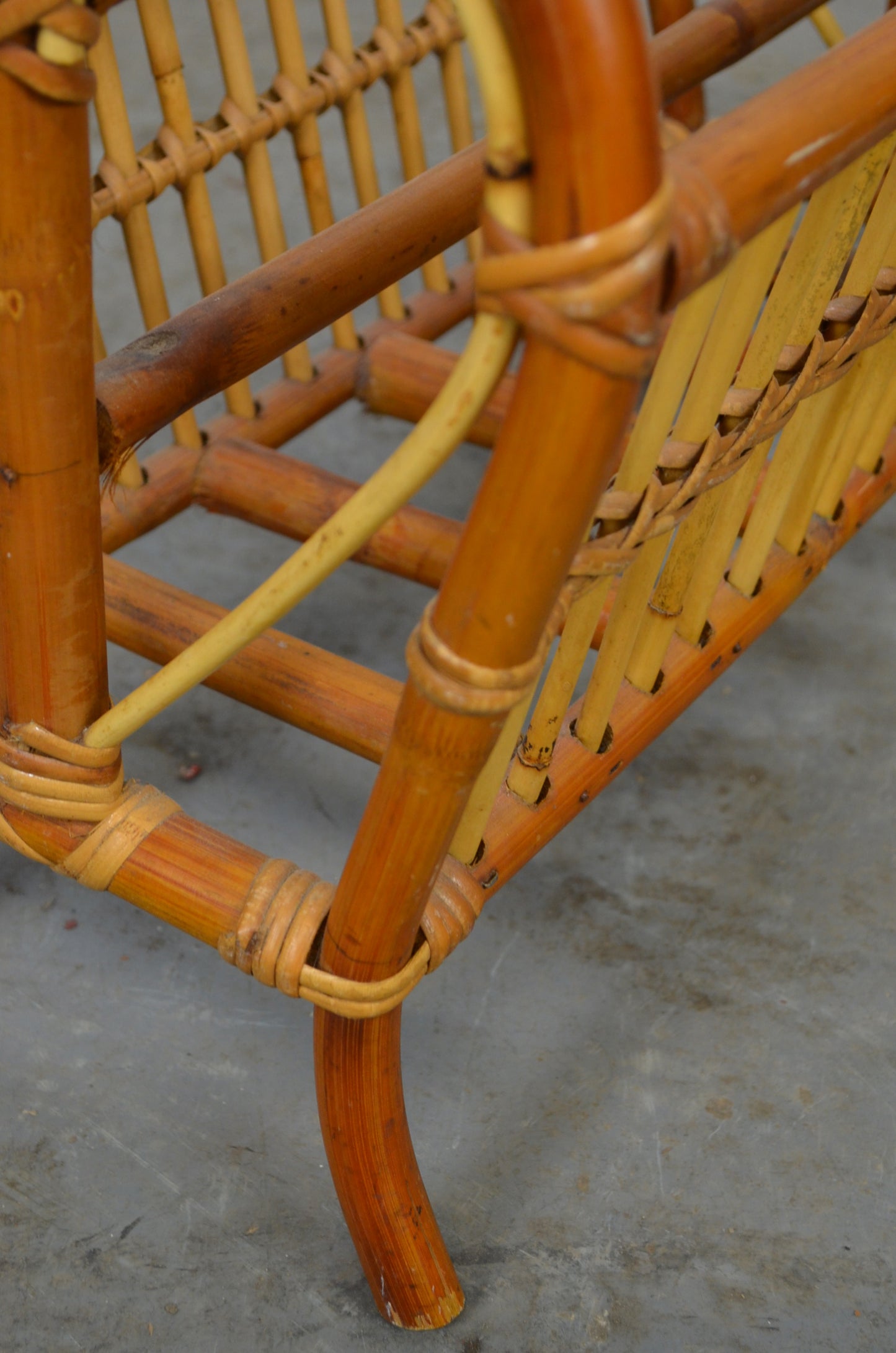 Vintage Bamboo Magazine Rack
