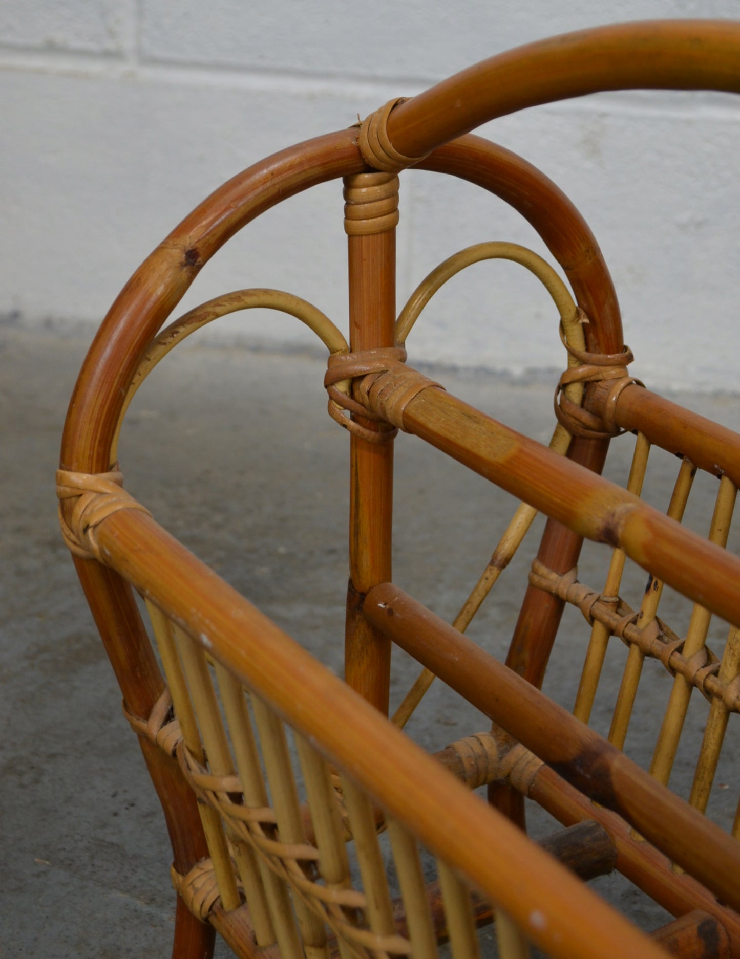 Vintage Bamboo Magazine Rack