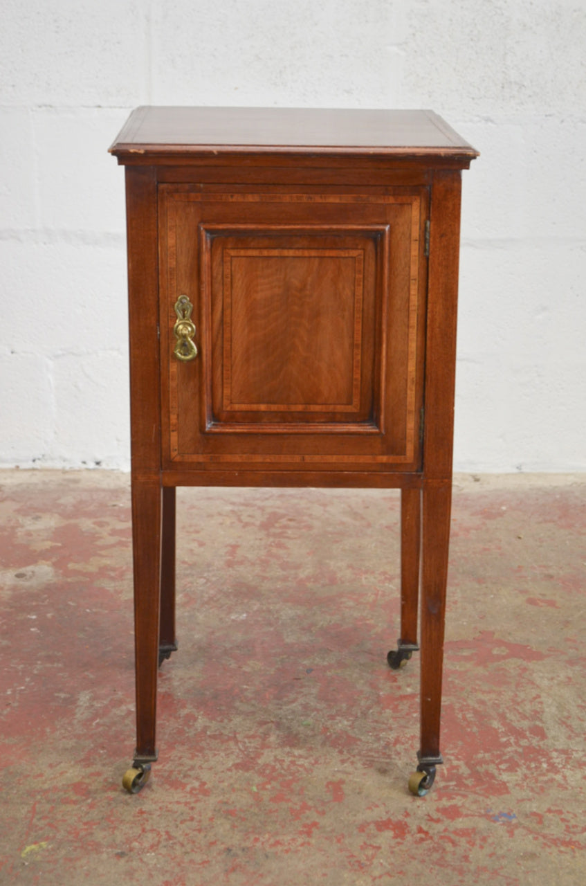 An Edwardian Mahogany Bedside Cabinet