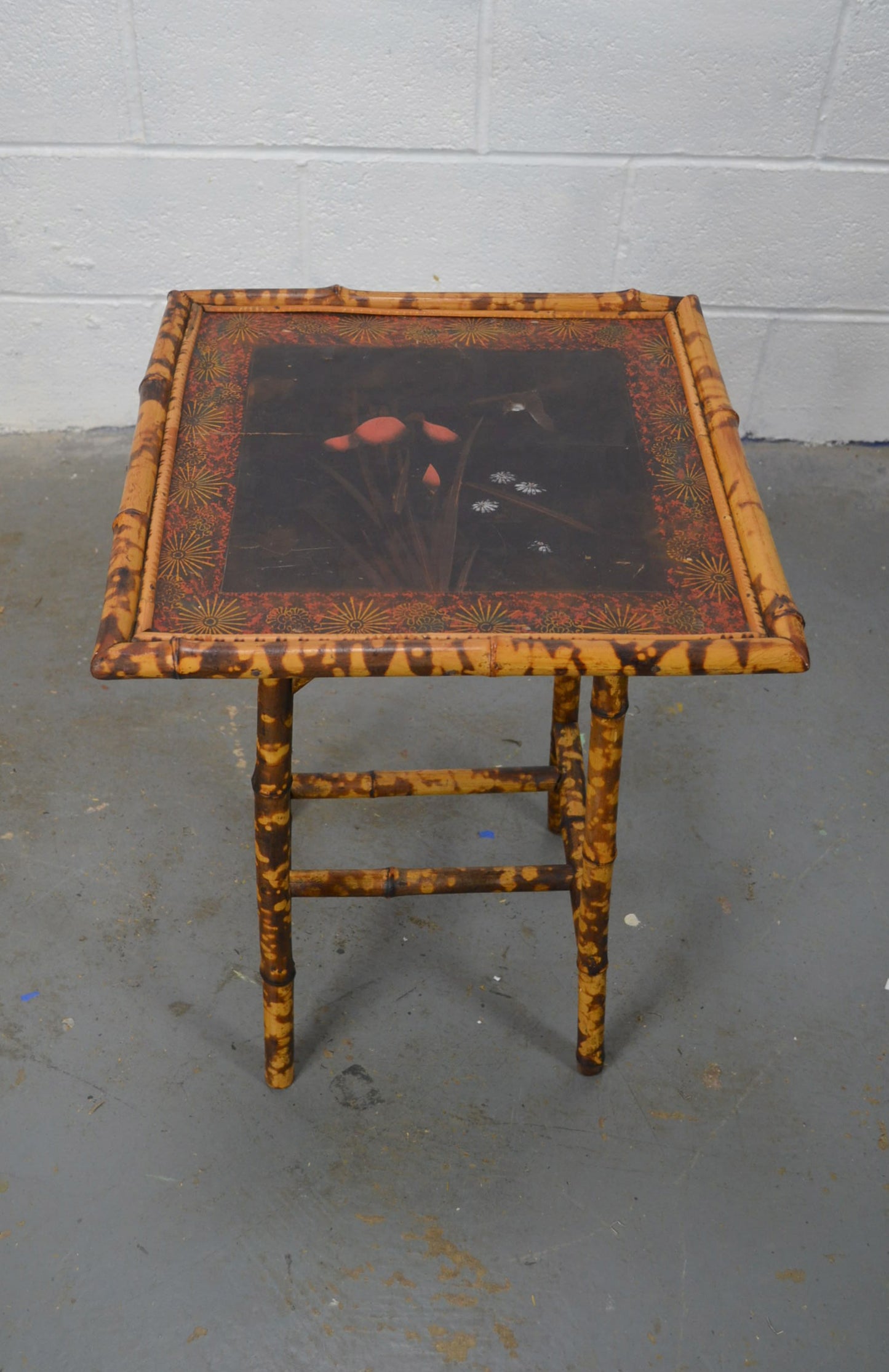 Antique Bamboo Side Table
