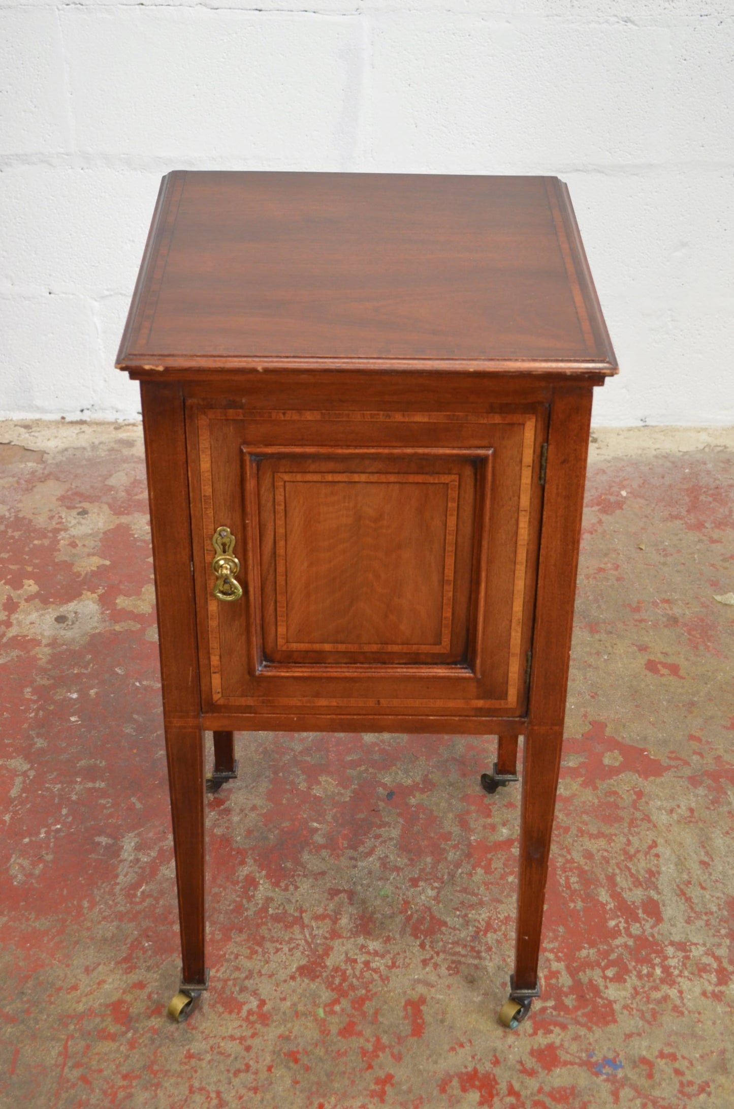An Edwardian Mahogany Bedside Cabinet
