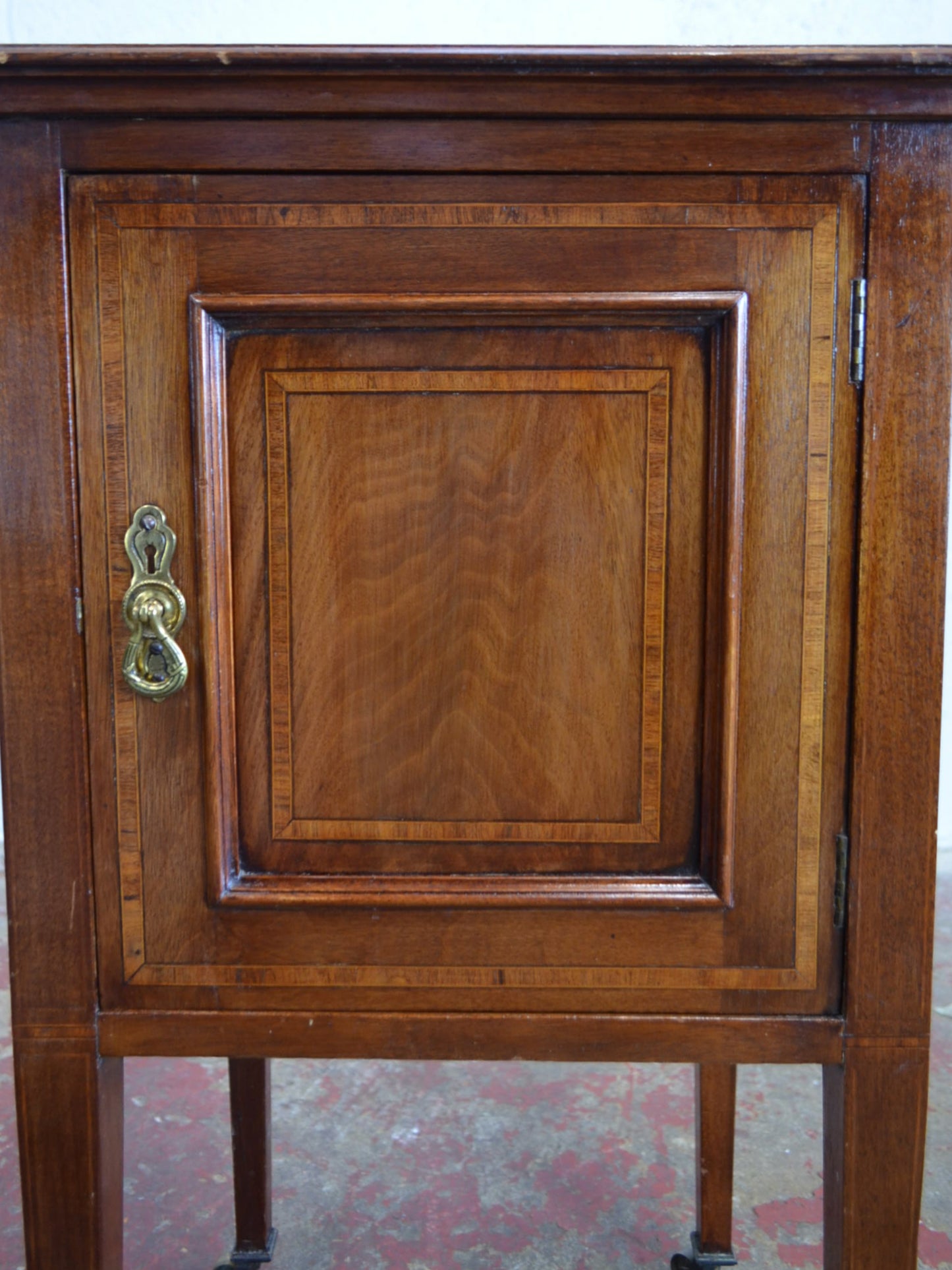 An Edwardian Mahogany Bedside Cabinet