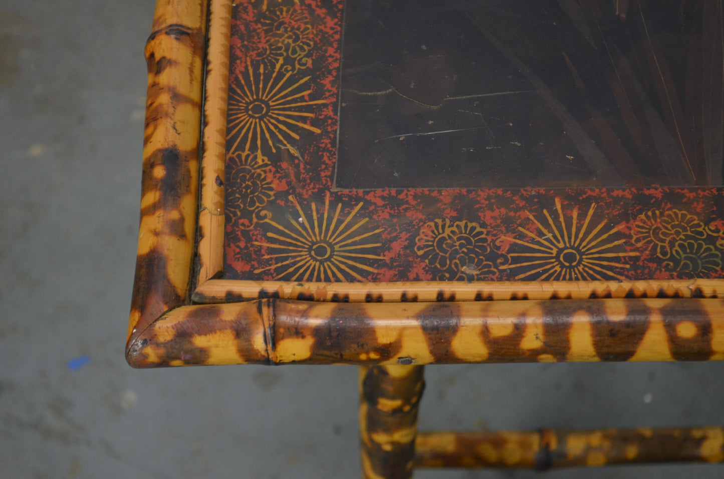 Antique Bamboo Side Table