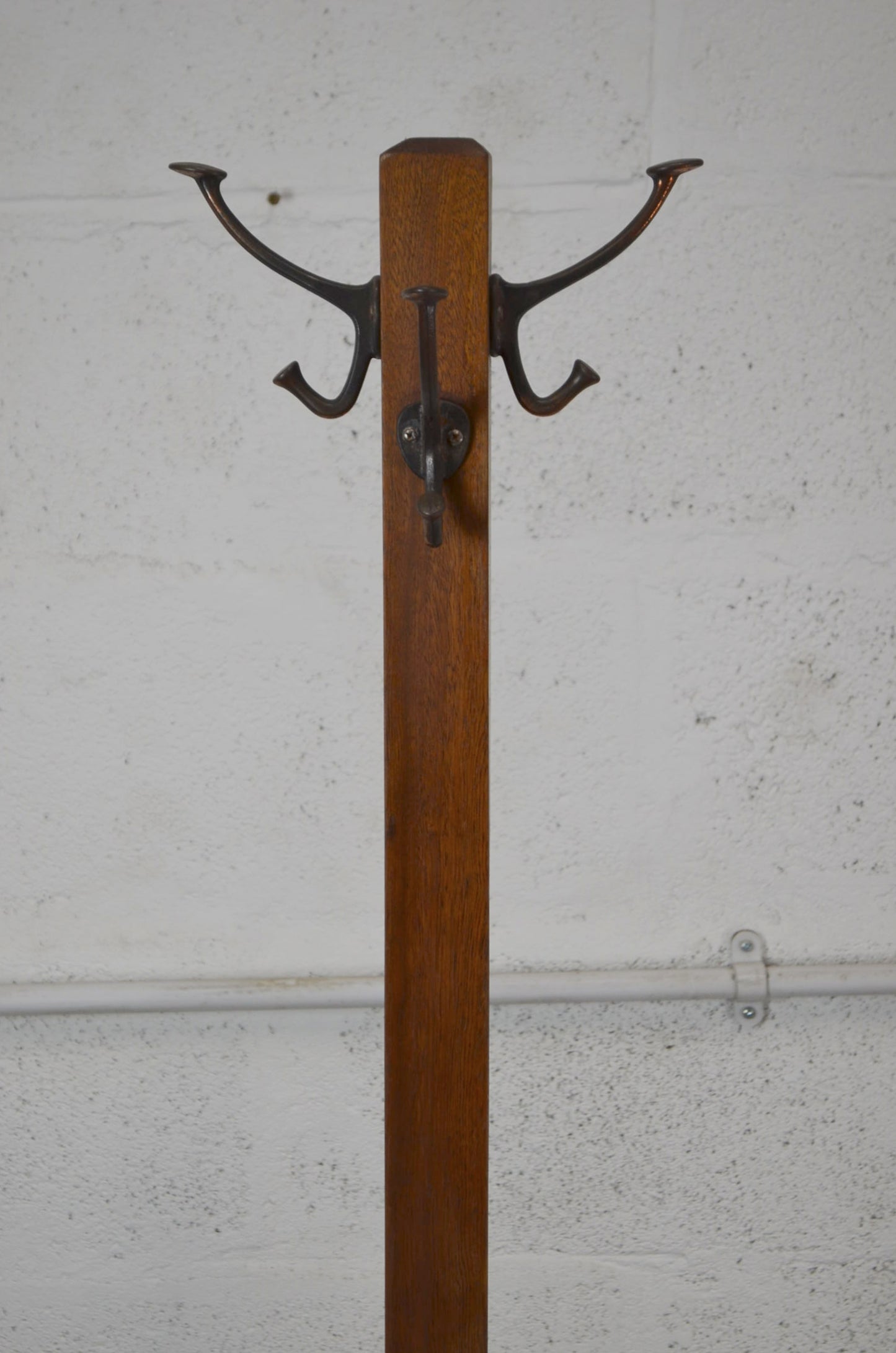 Vintage Teak Coat Stand With Umbrella Rack