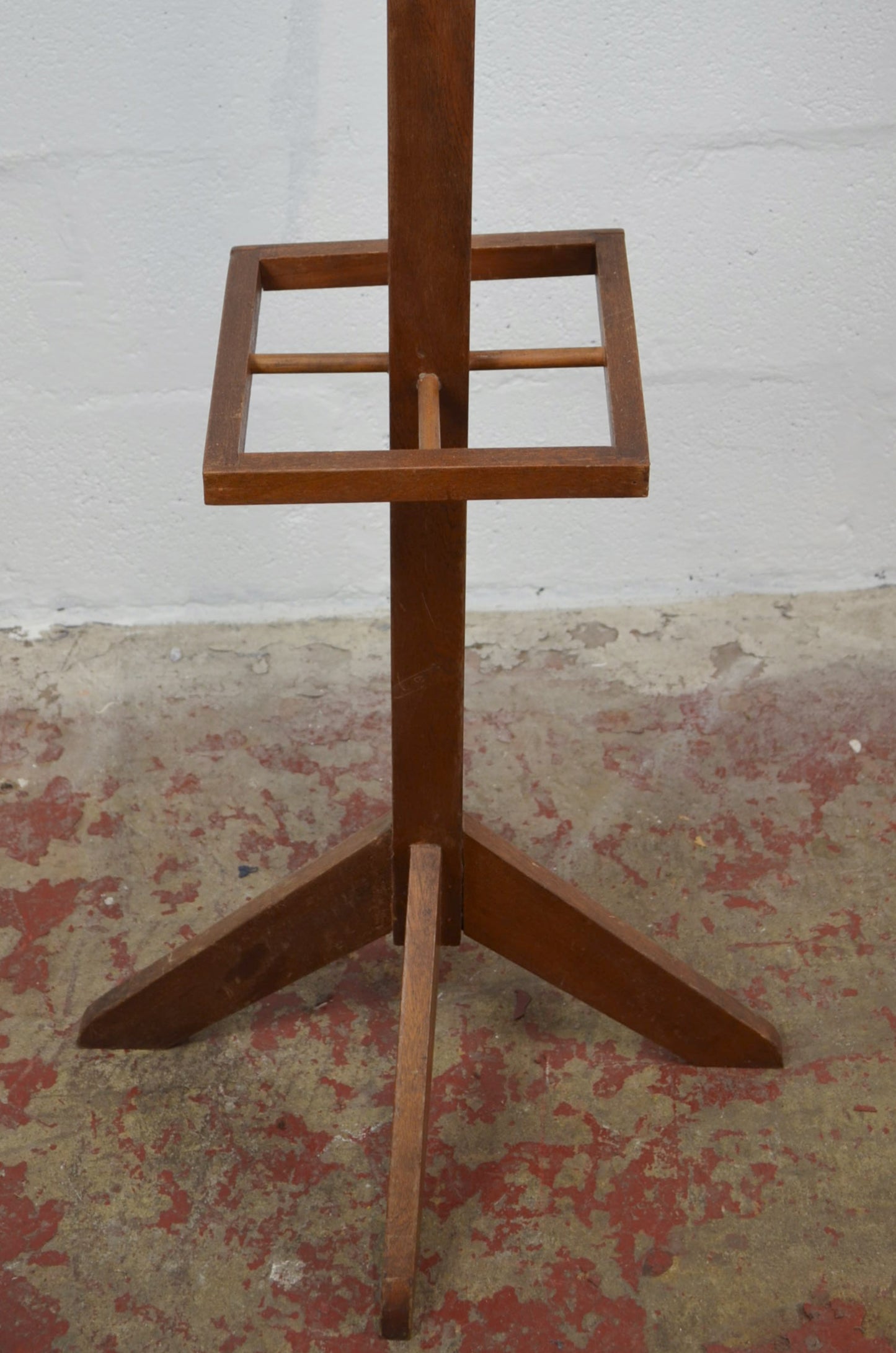 Vintage Teak Coat Stand With Umbrella Rack