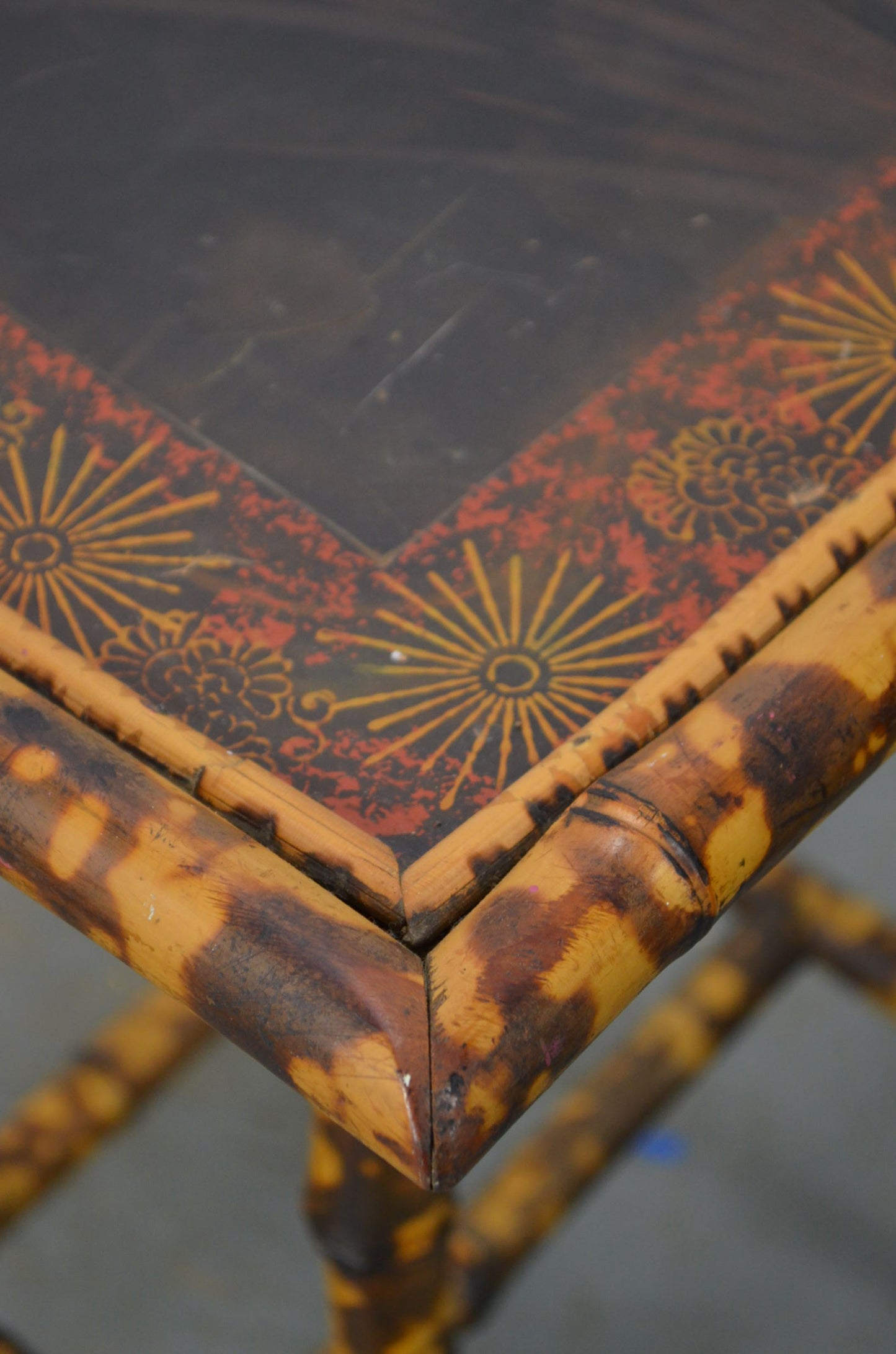 Antique Bamboo Side Table