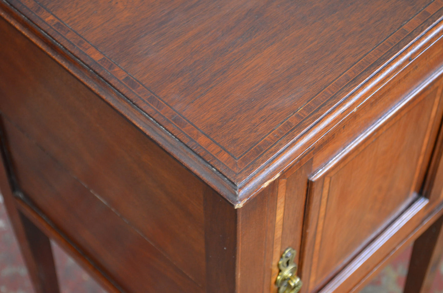 An Edwardian Mahogany Bedside Cabinet