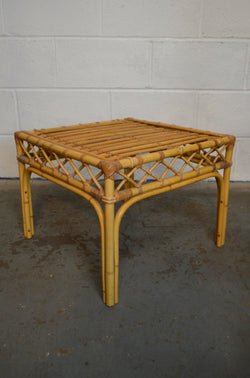 Vintage Bamboo Footstool/ottoman
