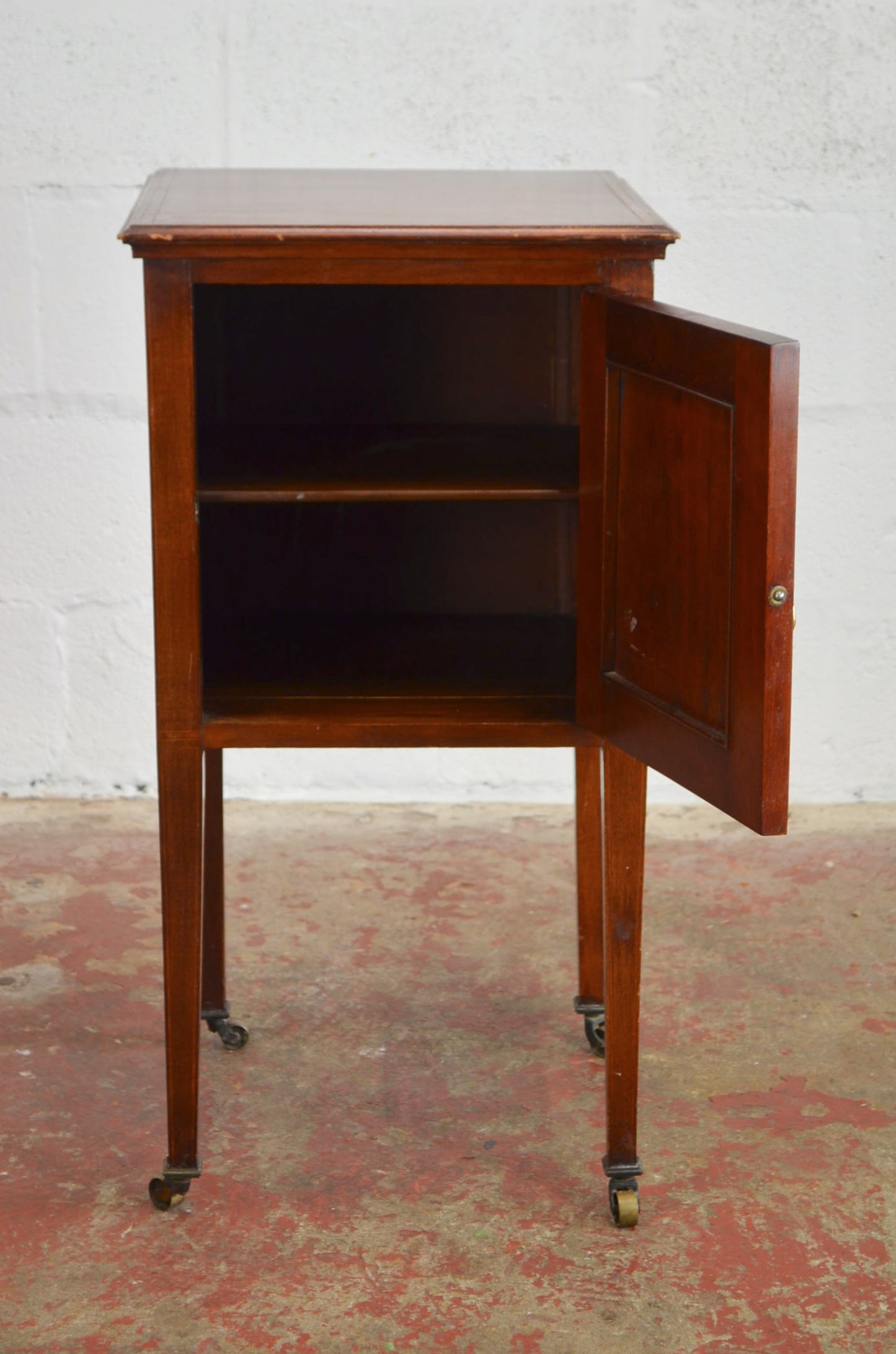 An Edwardian Mahogany Bedside Cabinet