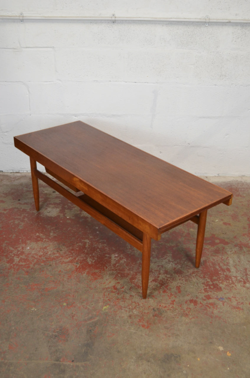 Mid Century WHITE & NEWTON Coffee Table (With Sliding Top)