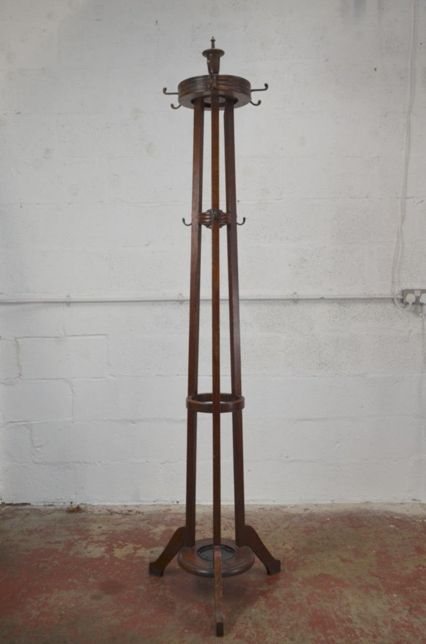 Edwardian Coat Stand With Umbrella Rack