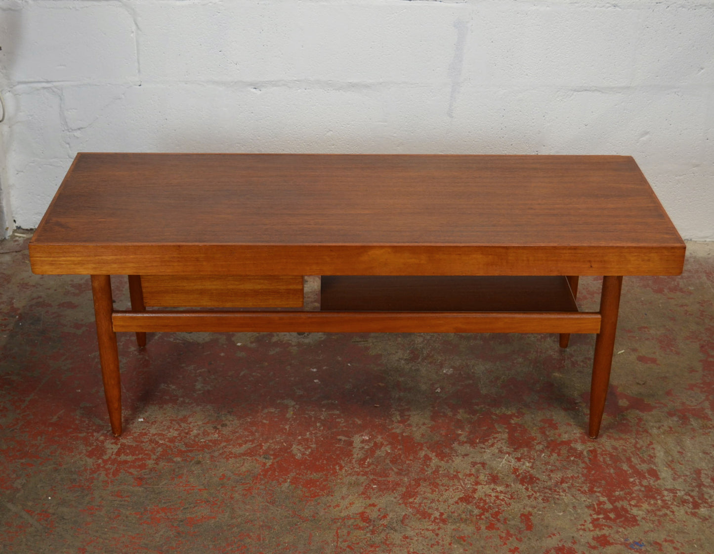 Mid Century WHITE & NEWTON Coffee Table (With Sliding Top)