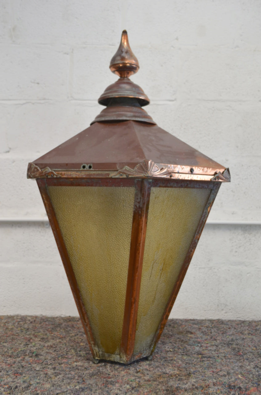Large Victorian Style Copper Lantern