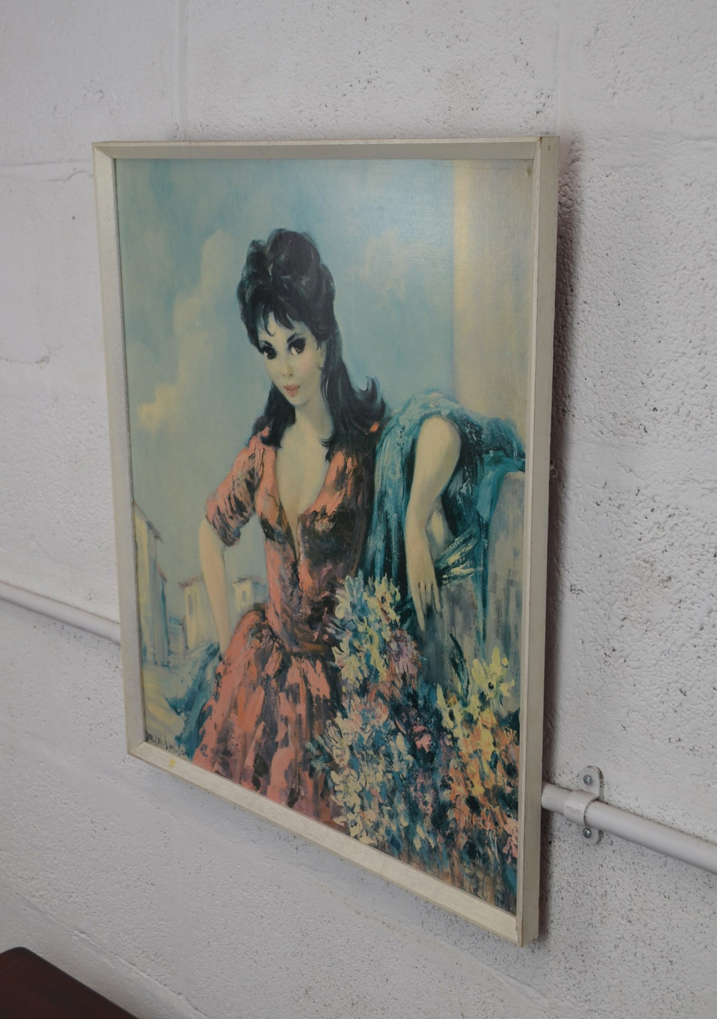 Original Vintage Colour Print - Flower Seller by Dallas-Simpson