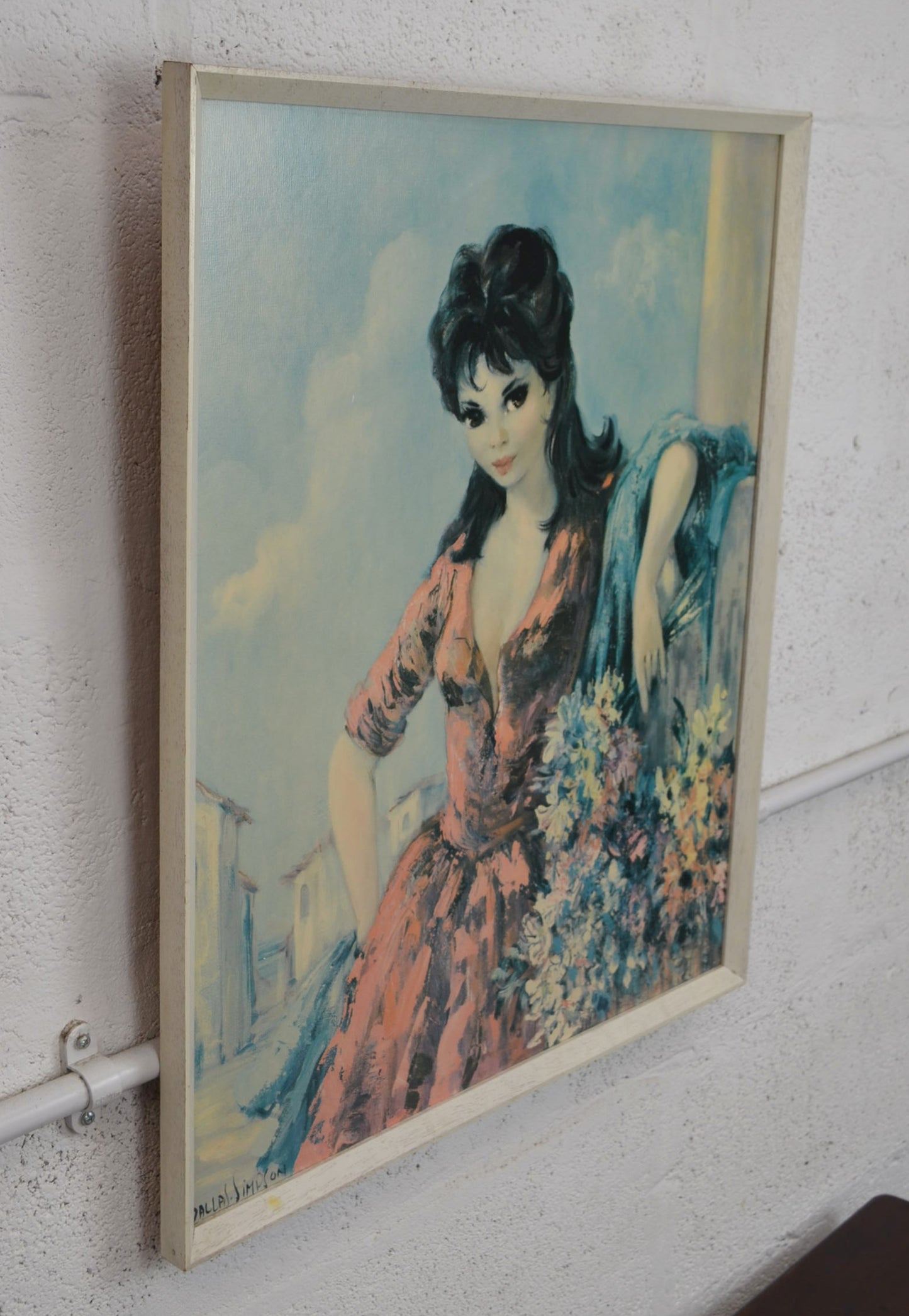Original Vintage Colour Print - Flower Seller by Dallas-Simpson