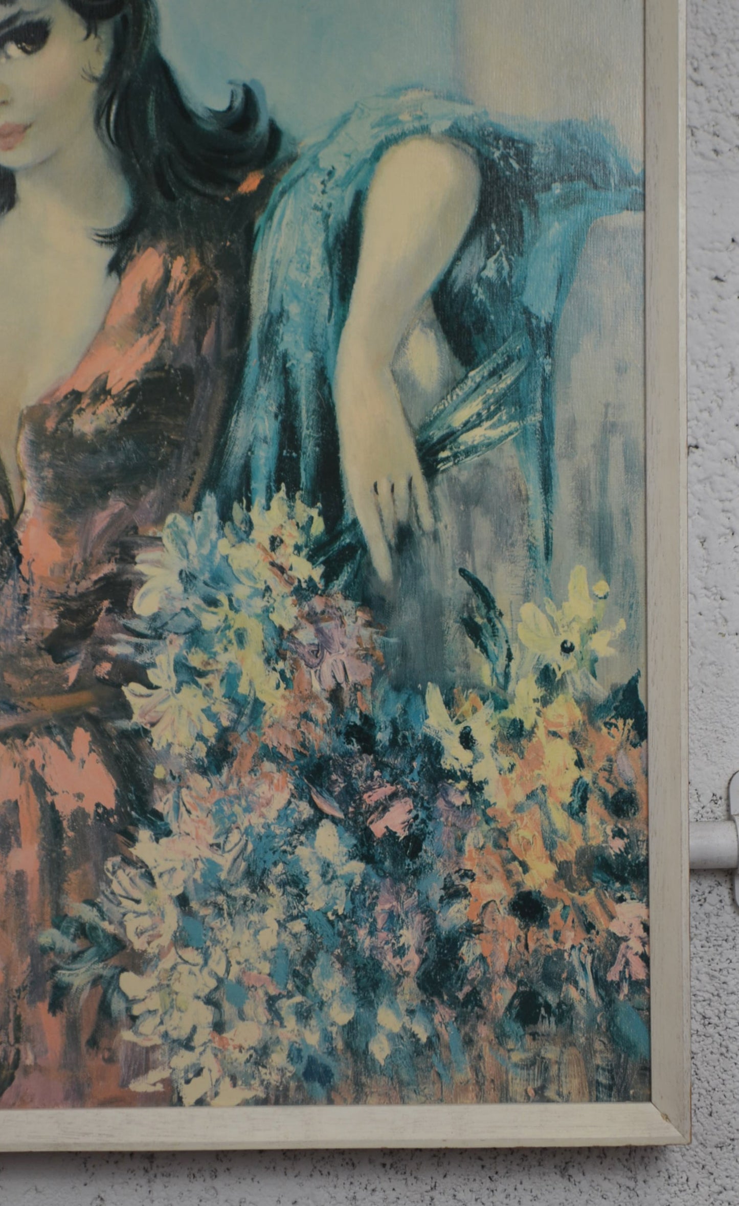 Original Vintage Colour Print - Flower Seller by Dallas-Simpson