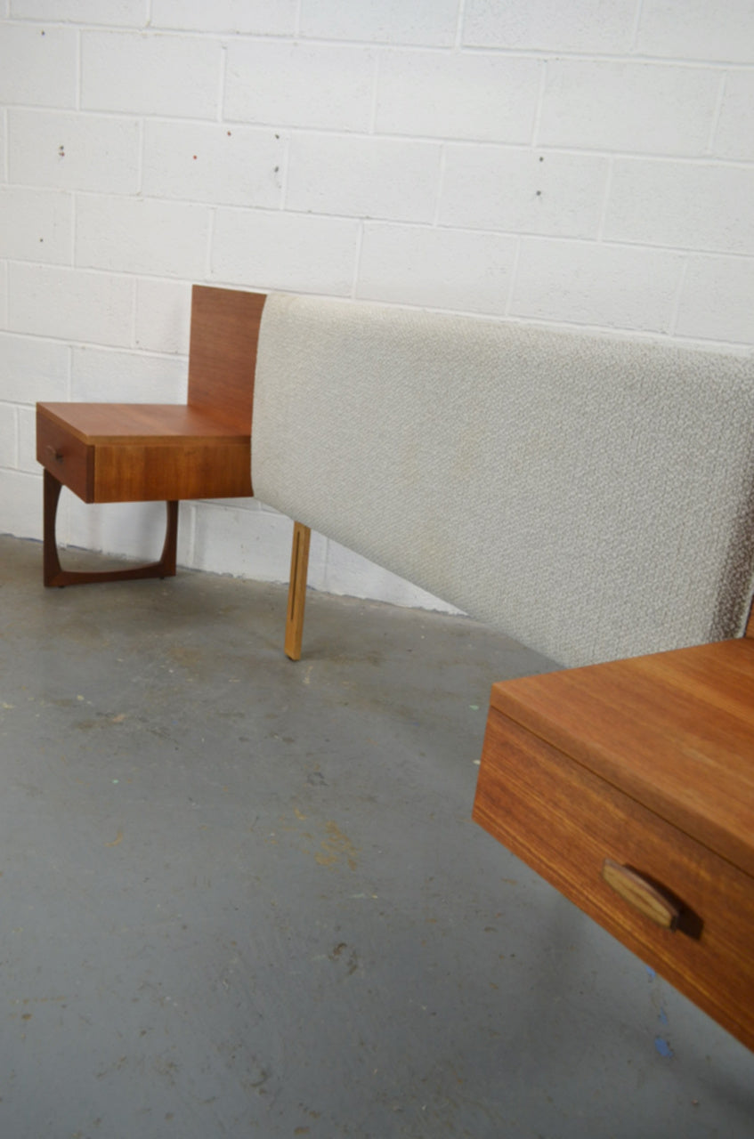 G Plan Headboard & Bedside Tables