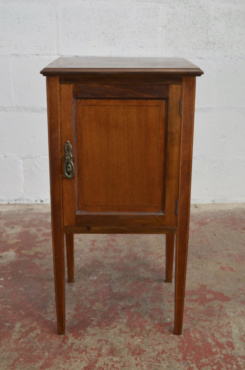 An Edwardian Mahogany Bedside Cabinet