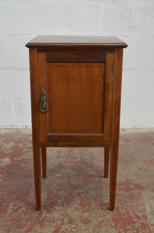 An Edwardian Mahogany Bedside Cabinet