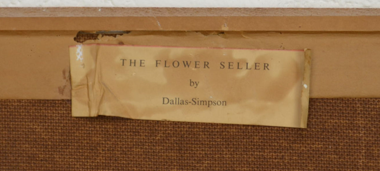 Original Vintage Colour Print - Flower Seller by Dallas-Simpson