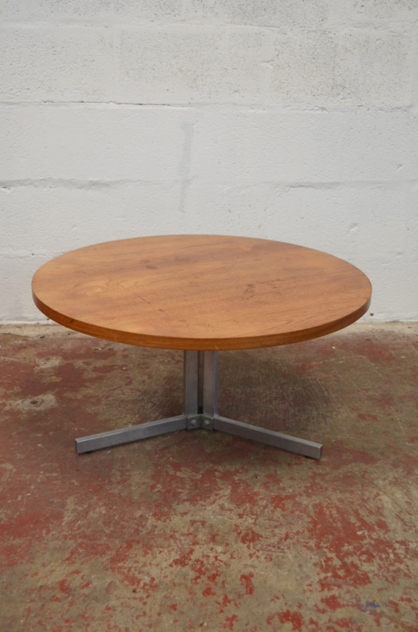 Vintage 1970s Rare Circular Coffee Table