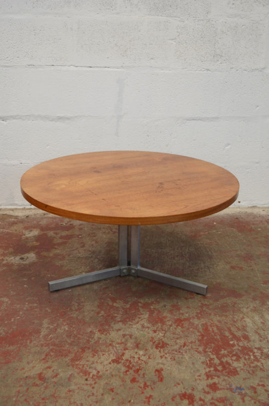 Vintage 1970s Rare Circular Coffee Table