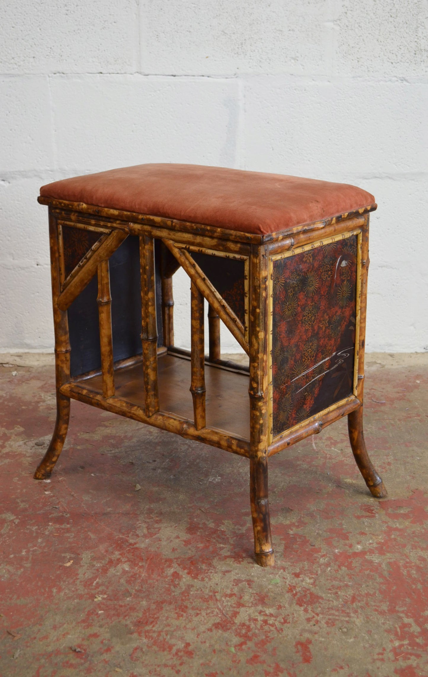 A 19th Century Victorian Aesthetic Period Sewing Box / Stool